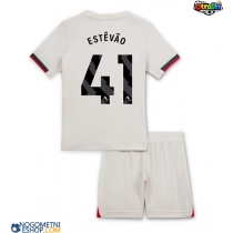 Otroški Nogometni dresi Chelsea Estevao Willian #41 Gostujoči 2025-26 Kratek Rokav (+ Kratke hlače)